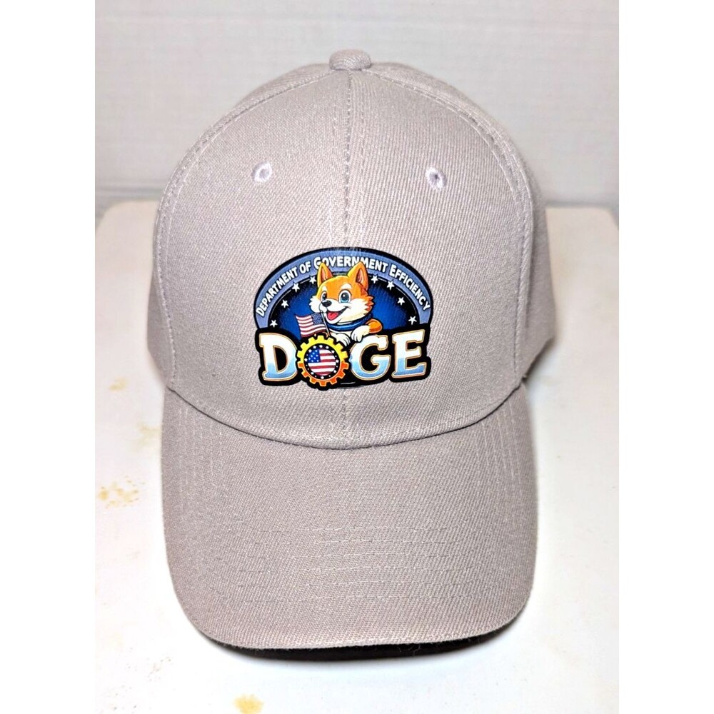 DOGE Baseball Cap Hat Department of Government Efficiency Gray Adjustable NWOT